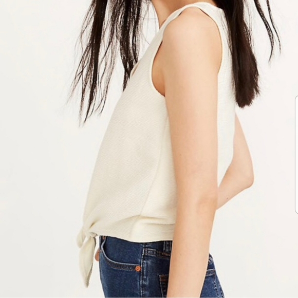 NWT Madewell | button front tie tank - Picture 4 of 6